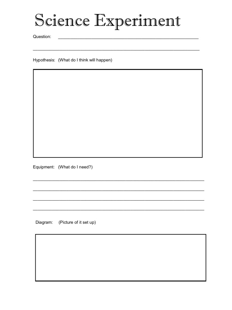 Free Printable Science Experiment Template Printable Templates