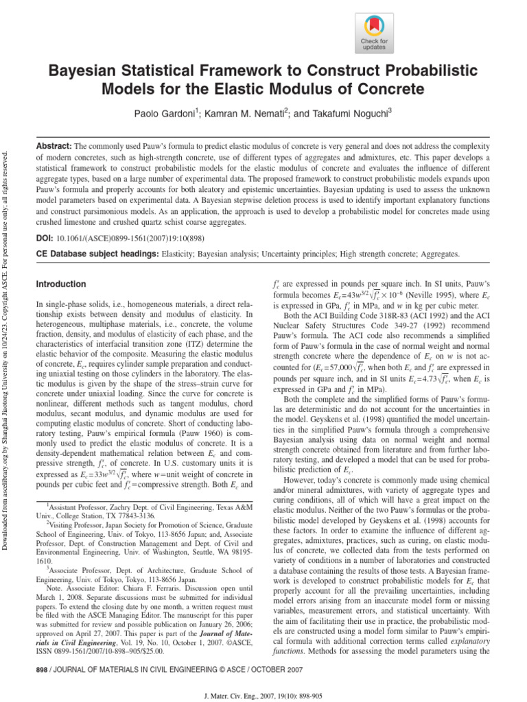Nemati Et Al 2007 Bayesian Statistical Framework To Construct