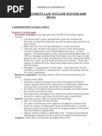 Download Entertainment Law Outline Winter 2008 by downsowf SN68169681 doc pdf