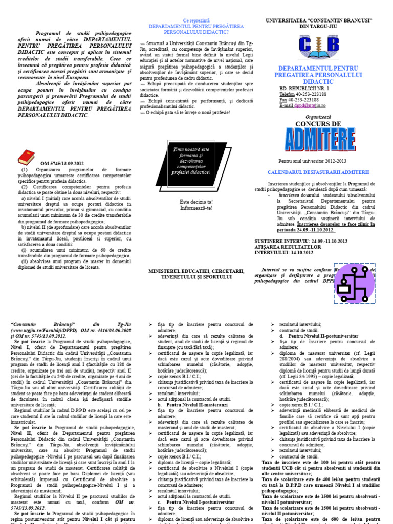 PLIANT DPPD 2012 Doua Niveluri 1 | PDF