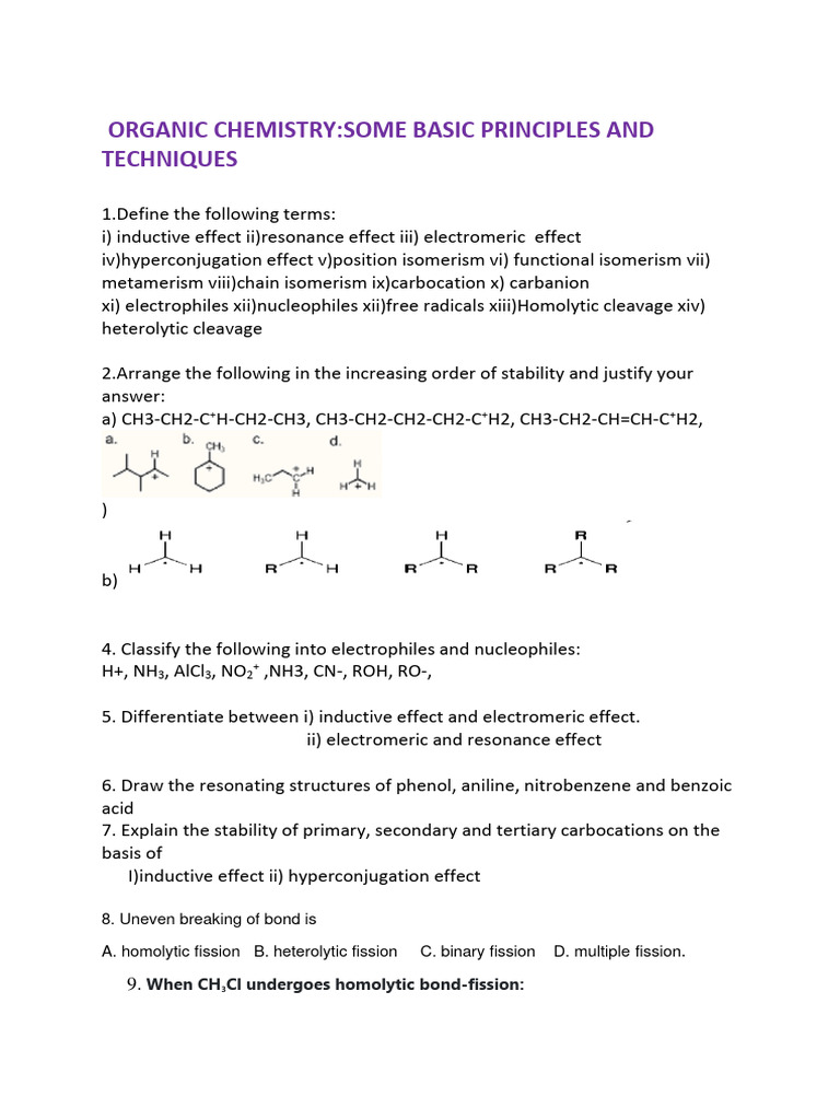 Organic Chemistry: Key Concepts Explained | PDF