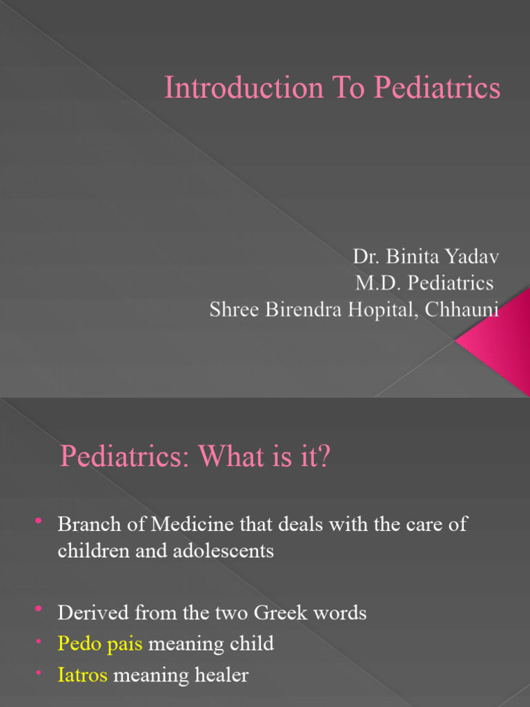 Introduction To Pediatrics Pdf