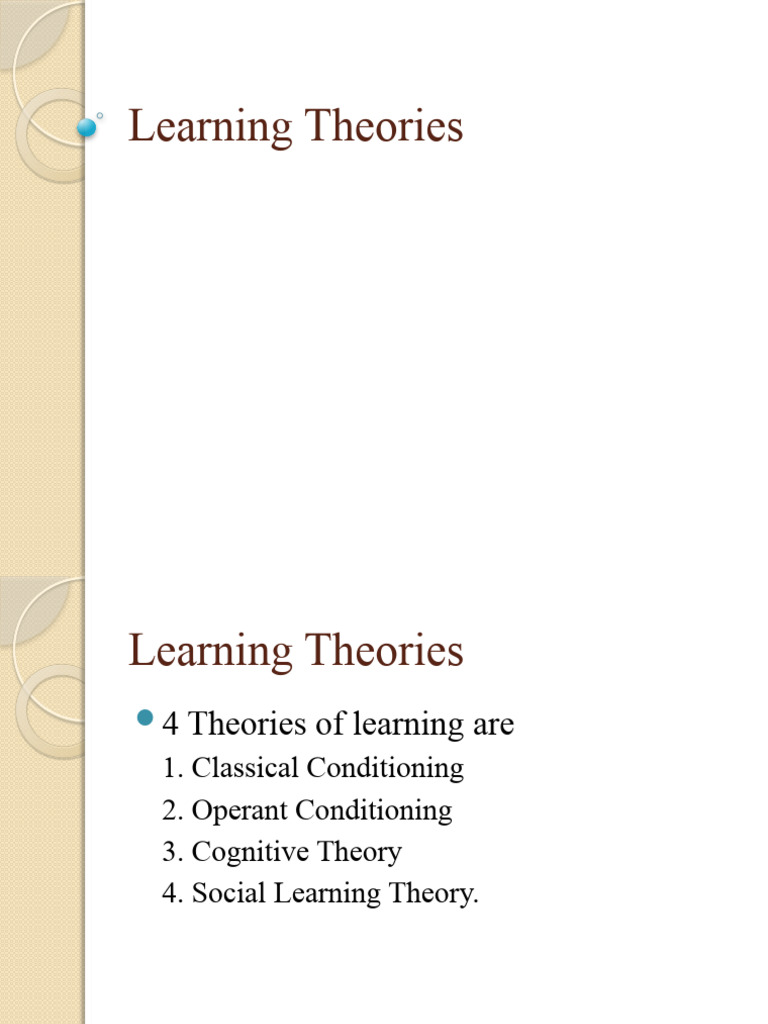 4 learning theories pdf