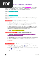 Relationship Contract Template for Couples | PDF | Banks | Legal Liability