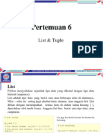 Pertemuan 6: List & Tuple