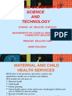 Lesson 5b Immunization in Relation MATERNAL AND CHILD HEALTH SERVICES