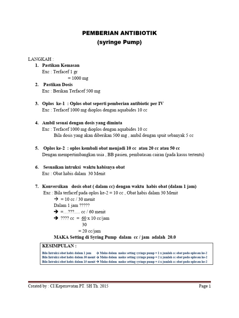 Dosis dan Pemberian Terfacef Injeksi | PDF | Kesehatan Holistik