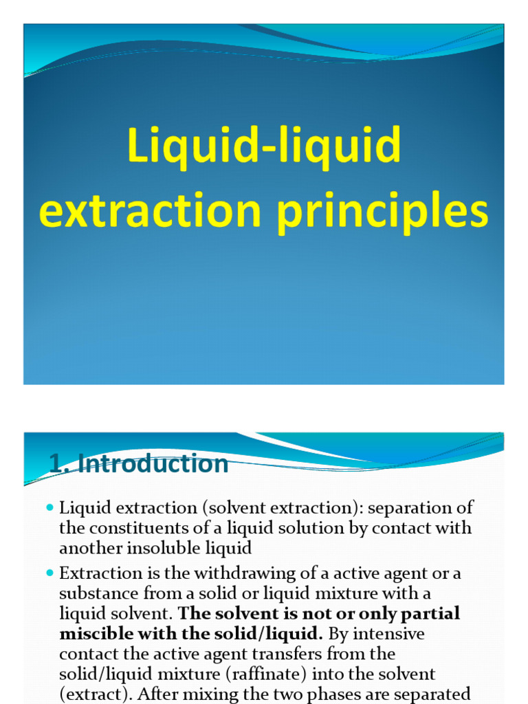 Chapter 8 - Extraction | PDF