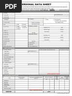 Personal Data Sheet CS Form No. 212 Revised 2017 | PDF | Affidavit ...