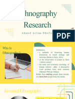 Ahmad Aslam Dhofir - Ethnography Research