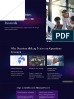 The Art of Decision Making in Operations Research