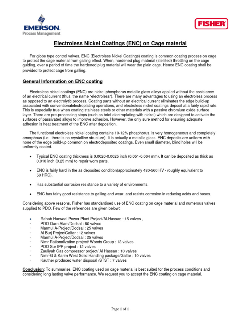 Technical writeup enc coating pdf