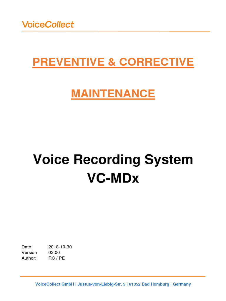 Preventive & Corrective Maintenance ENG Rev03 | PDF