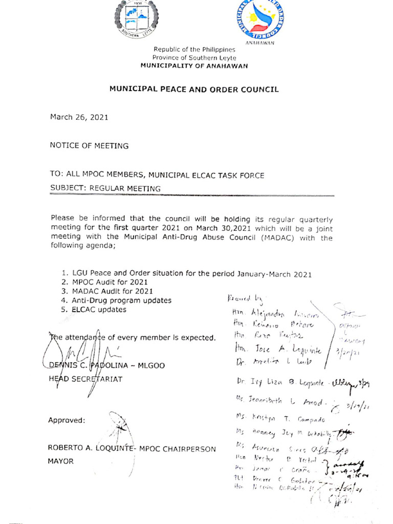 MPOC 9 MOT intelligence overview