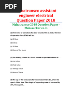 Mahatransco 2018 Question Paper - Mahasarkar