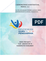 RPP Demontrasi Kontekstual Modul 2.2 WIWI Praktek Di Kelas Ok