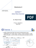 ElectronicII Lecture7 Filters Exercices