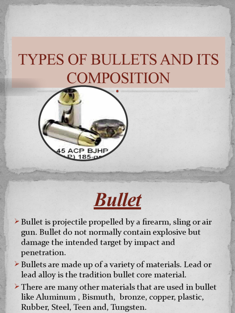 Bullet Classification | PDF | Bullet | Cartridge (Firearms)