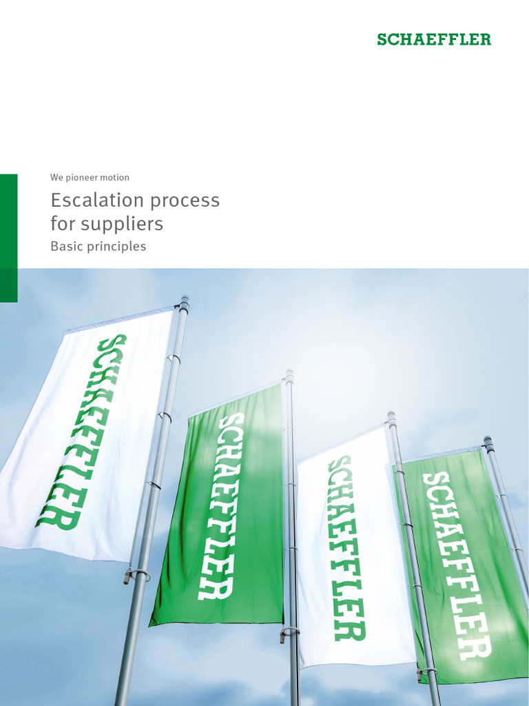 p174245 A2 Schaeffler Escalation Process en | PDF | Supply Chain ...