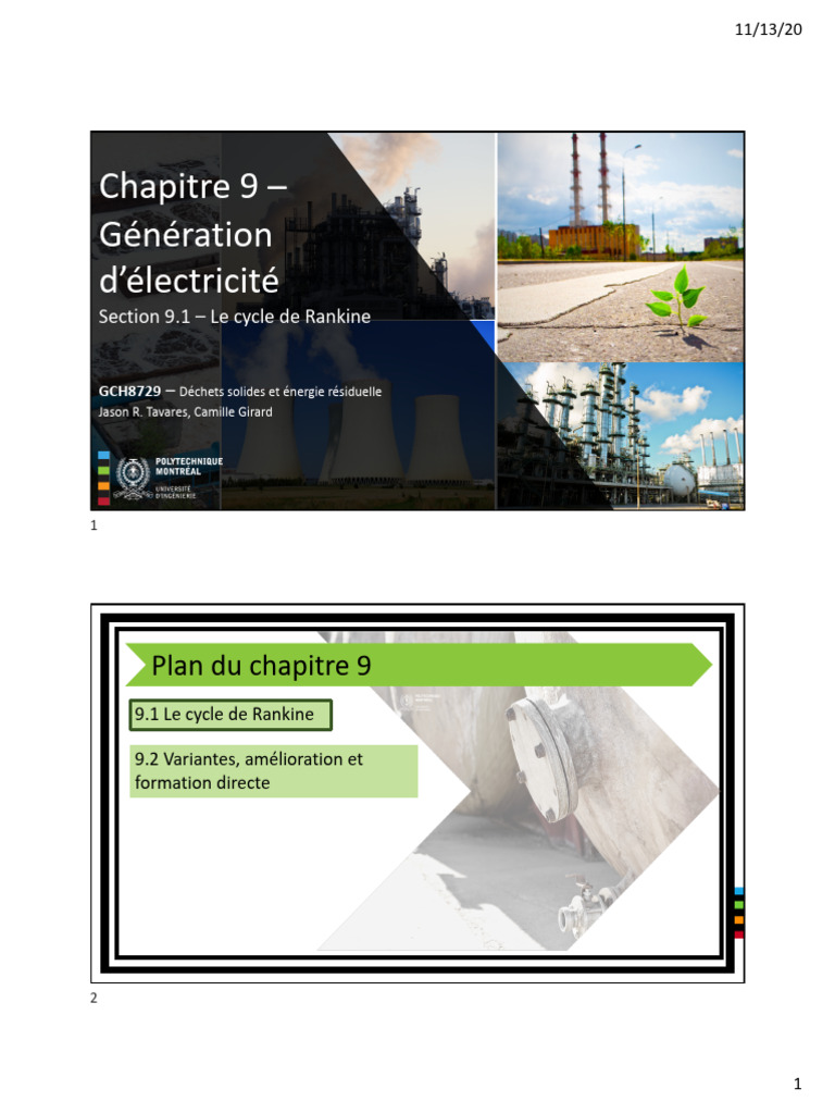 Section 9.1 - Cycle de Rankine | PDF | Turbine | Technologie énergétique