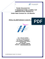 Contract Manufacture & Supply of Pharmaceutical Products Under Rate Contract For 12/6 Months