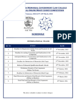 Official Overseas Schedule 25th D.M. Harish Memorial Government Law College National Moot Court Competition 2024