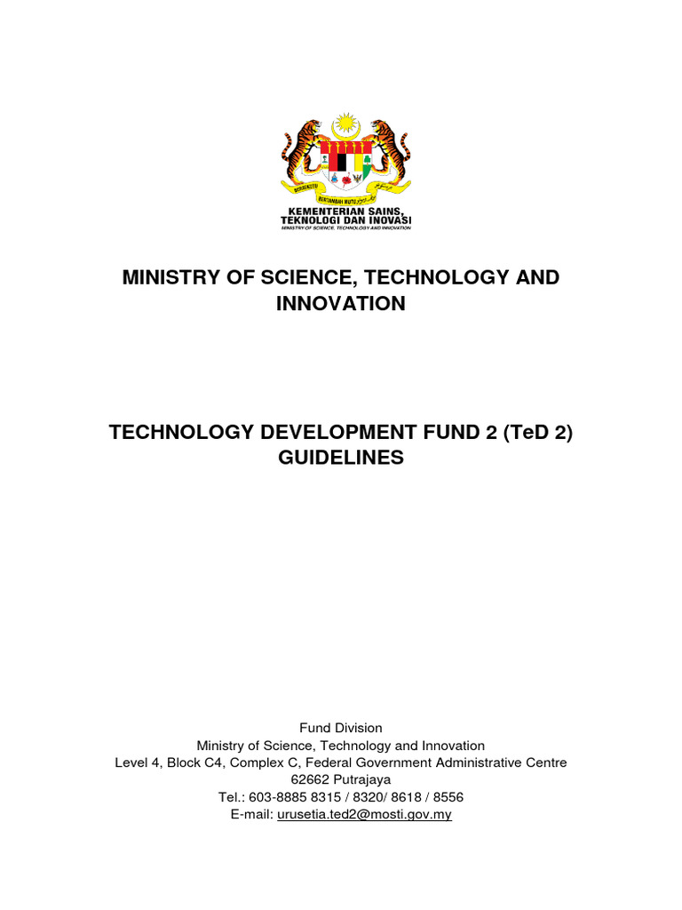 TeD 2 Guidelines for R&D Funding | PDF