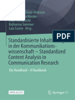 Standardisierte Inhaltsanalyse in Der Kommunikations-Wissenschaft - Standardized Content Analysis in Communication Research