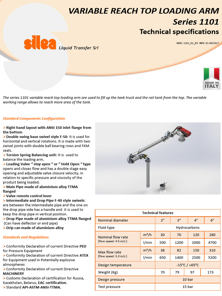 Series 1101 Variable Reach Loading Arm | PDF