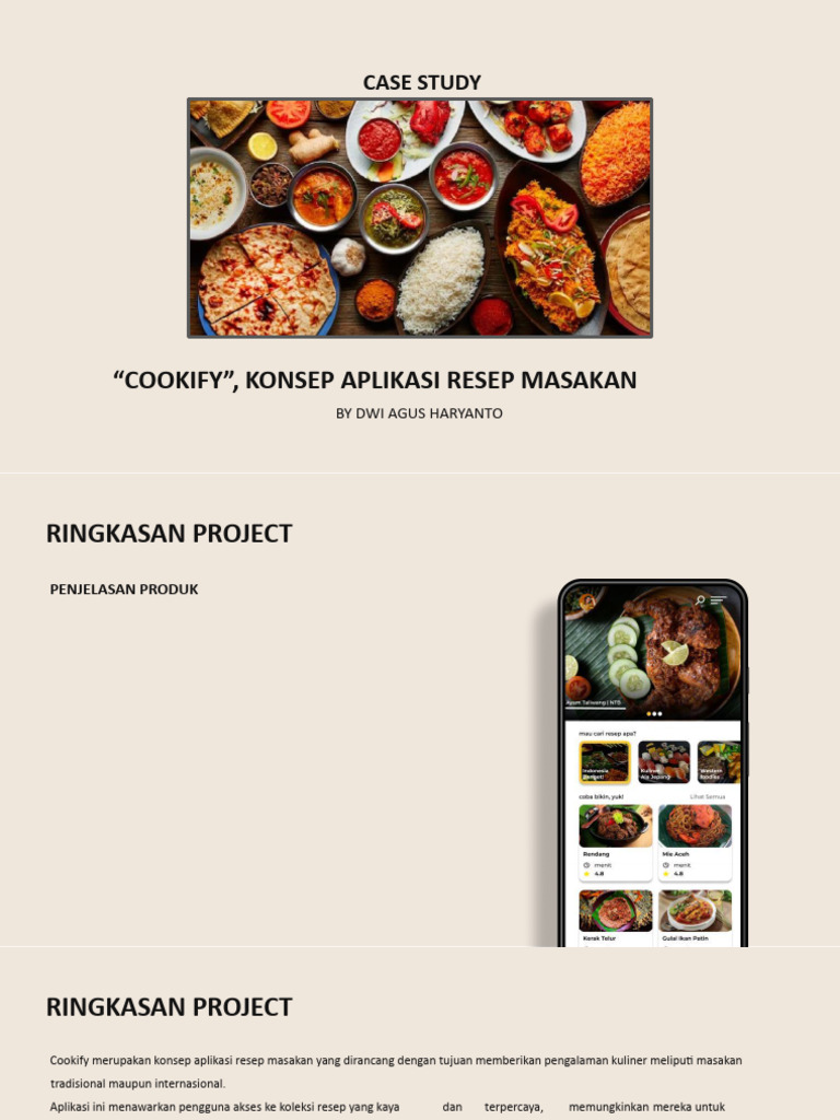 Aplikasi Resep Masakan Cookify: Studi Kasus | PDF
