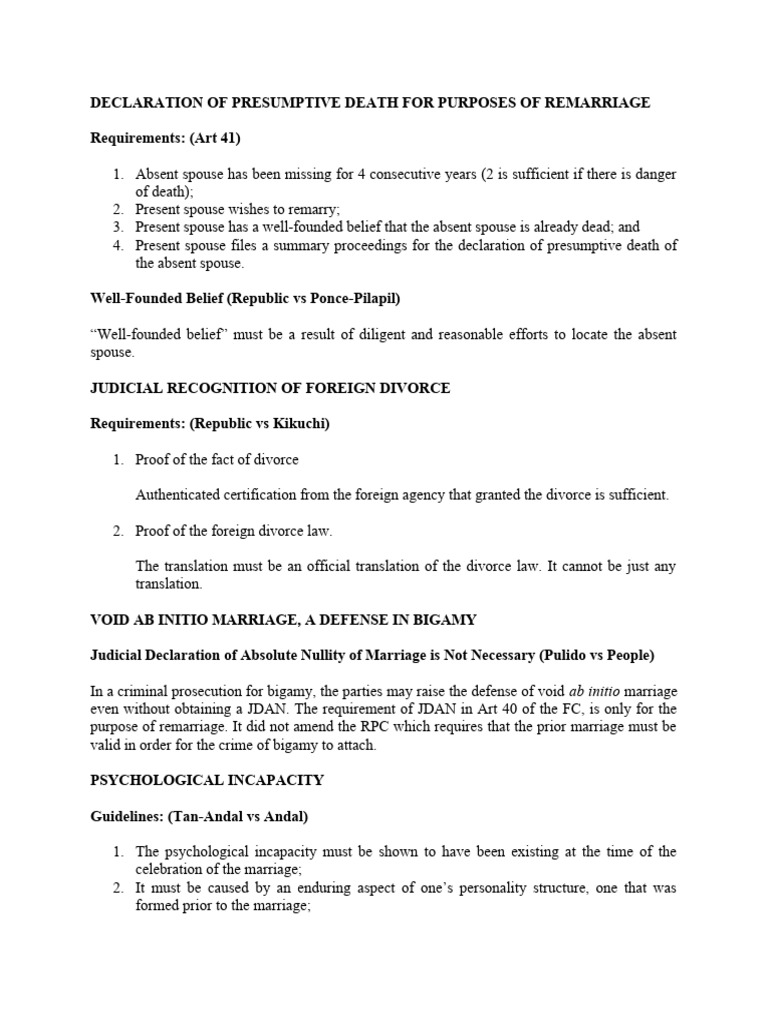 Civil Law Bar Exam Notes PDF