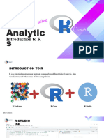 Data Analytics Using R Intro To R