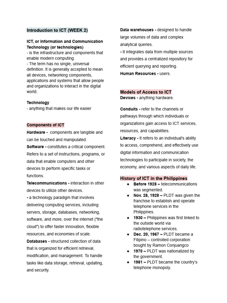 Overview of ICT and Its Impact | PDF | World Wide Web | Internet & Web