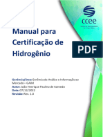 Manual para A Certificaçãode de Hidrogênio REV1.0