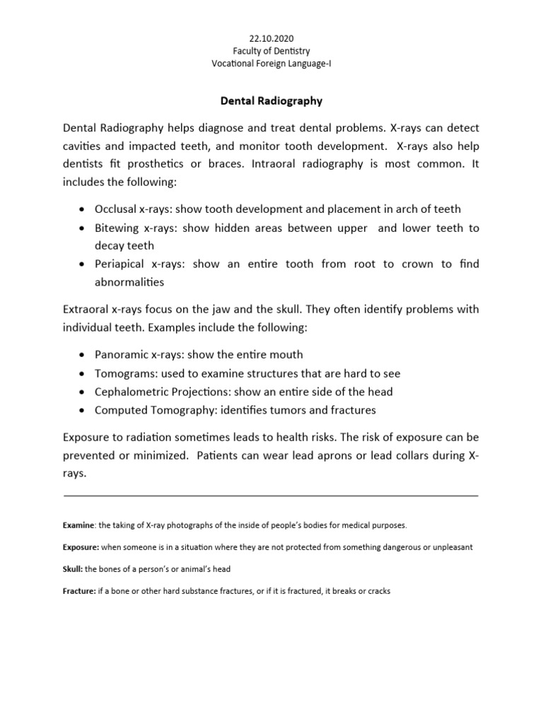 Unit 2. Dental Radiography PDF