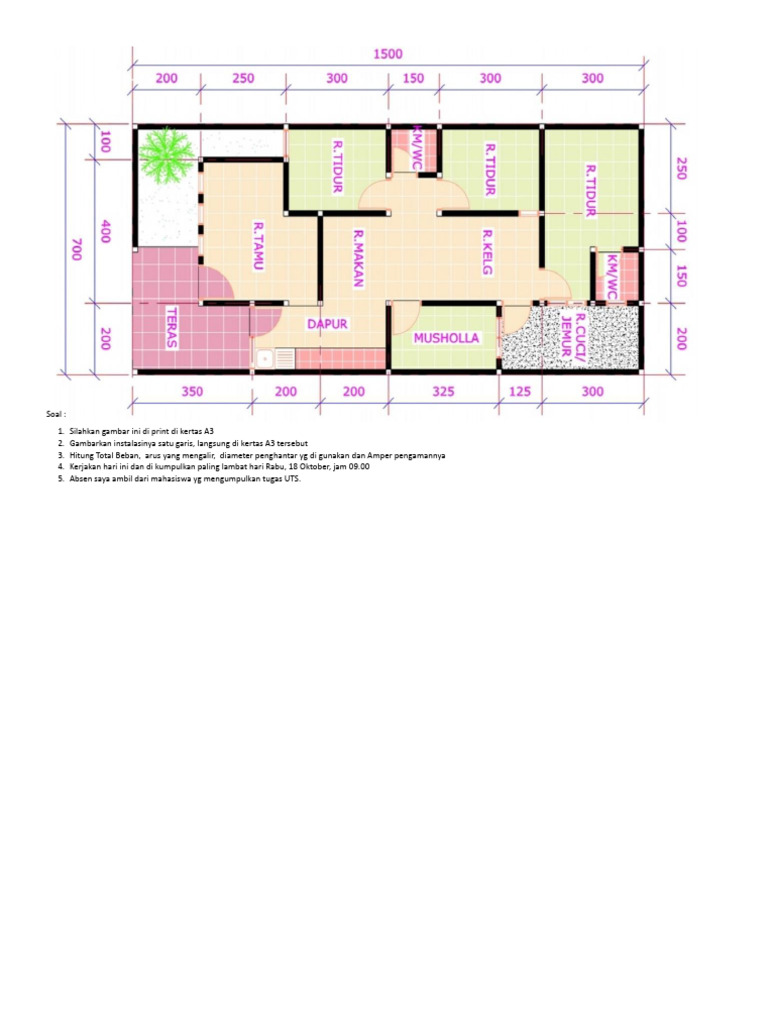 Denah Rumah Tgs GB List. | PDF