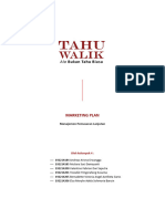 Marketing Plan - Kelompok 4 - Tahu Walik