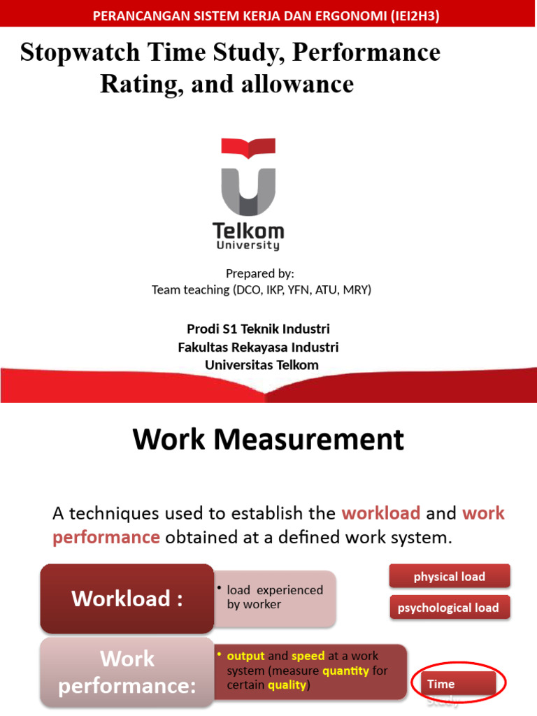 Stopwatch Time Study Method Overview | PDF | Science