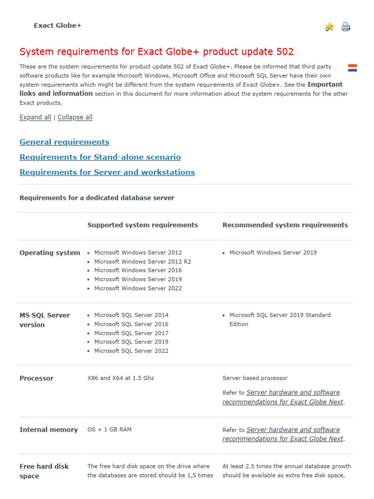 System Requirements For Exact Globe+ Product Update 502 | PDF | 64 Bit ...