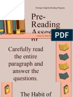 Pre Reading Assessment