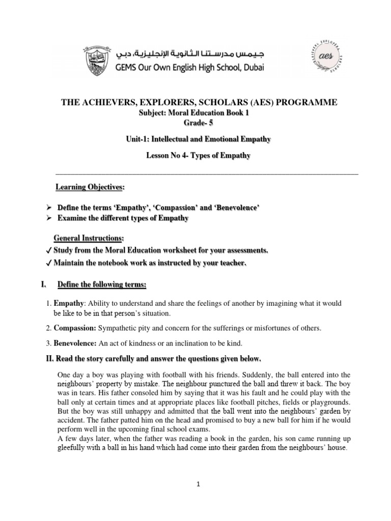 The Types Of Empathy Pdf