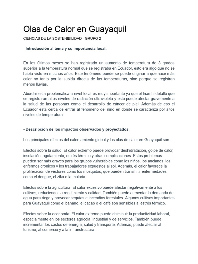 Olas de Calor | PDF | Entorno natural | Ciencias de la Tierra