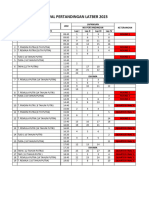 Jadwal Pertandingan Latber 2023 - Sabtu. Revisi