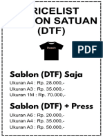 Pricelist Satuan