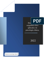 Dosier Etica Aplicada A La Psicologia Clinica