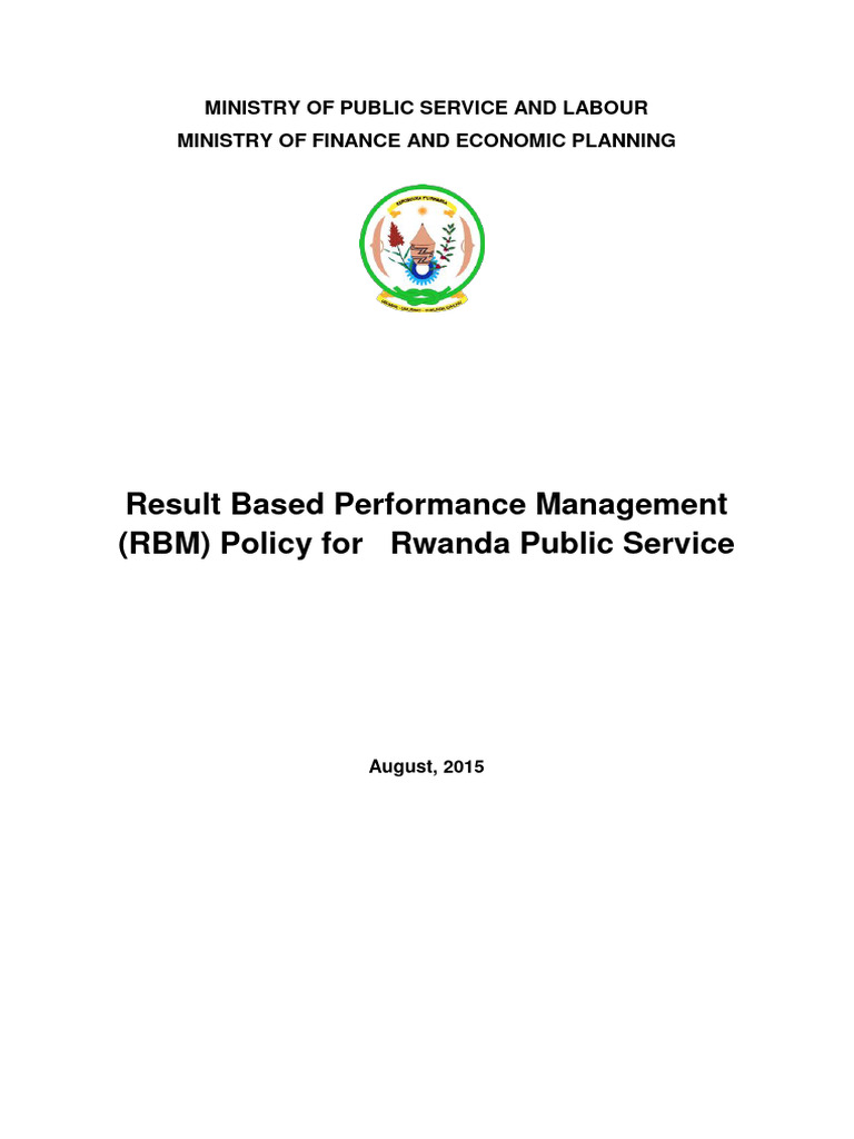 Rwanda RBM Policy for Public Service | PDF | Policy | Evaluation