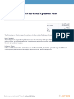 Table and Chair Rental Agreement Form: Total