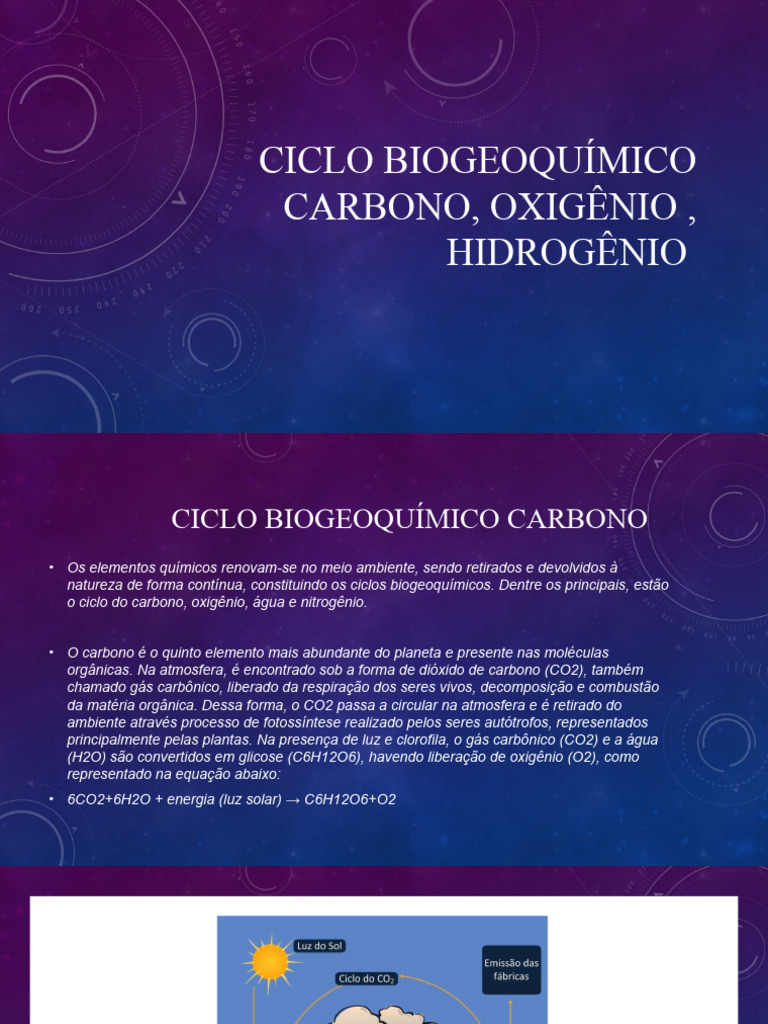 Ciclo Biogeoquímico Carbono, Oxigênio, Hidrogênio | PDF | Dióxido de ...