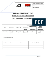 Method Statement For Conduit Condition Evaluation (CCTV and Man Entry Survey)