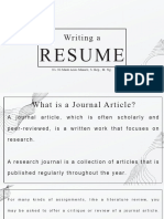 Writing A Resume